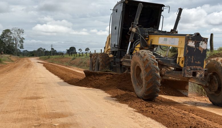 DER atende solicitação do deputado Pedro Fernandes e realiza manutenção na RO-144, no trecho entre Ariquemes e Cacaulândia